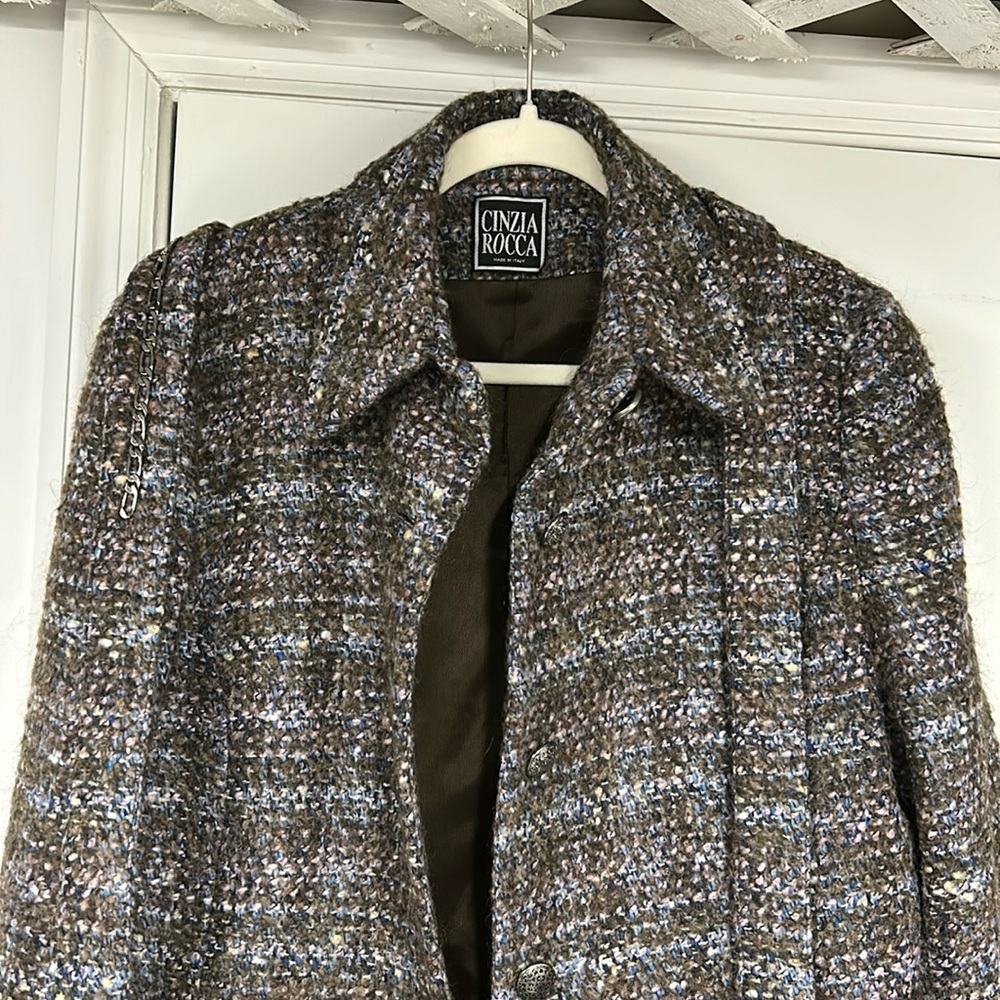 CINZIA ROCCA  alpaca and wool teddy coat size 10 Made in Italy